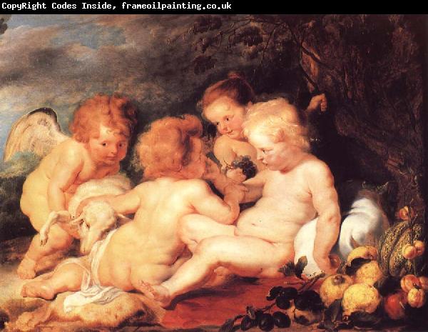 Peter Paul Rubens Christ and Saint John with Angels